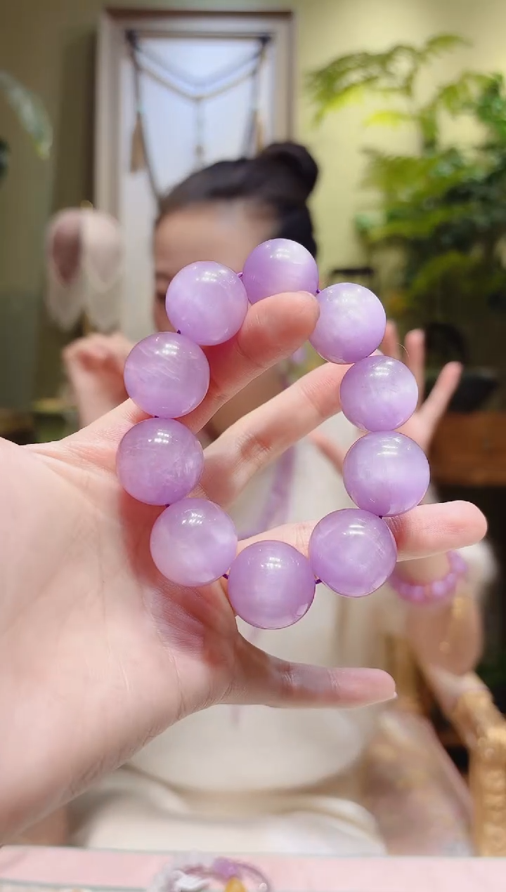 【闪购商品】锂辉石手串未镶嵌紫锂辉手串20.1