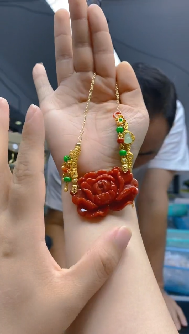 【闪购商品】翡翠耳饰合金367翡翠锁骨链