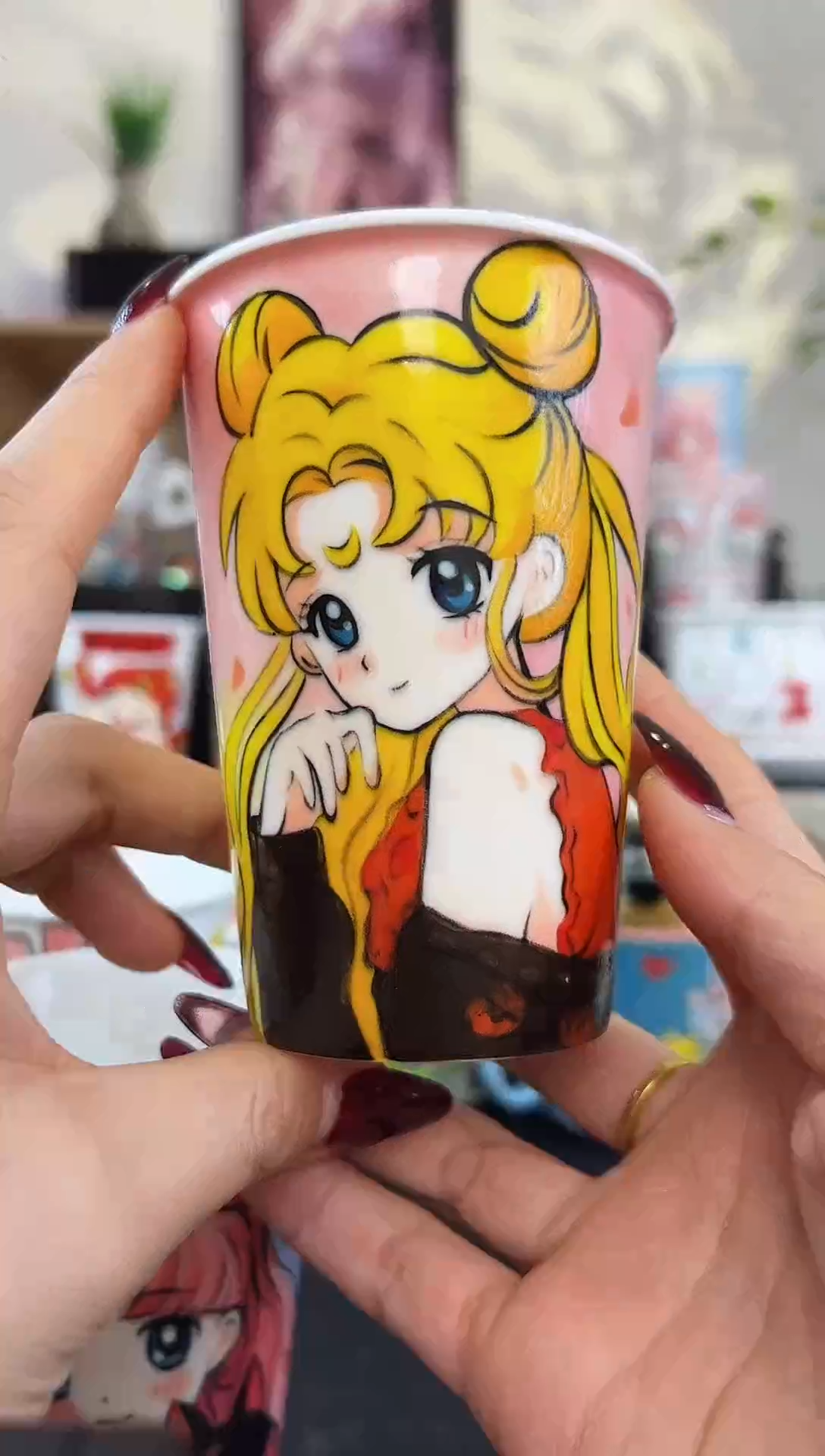 【闪购商品】摆件笙笙漫 手工手绘陶瓷杯杯