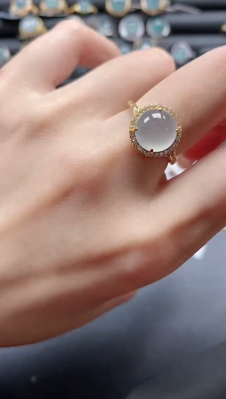 【闪购商品】翡翠戒指银S925镶嵌1111