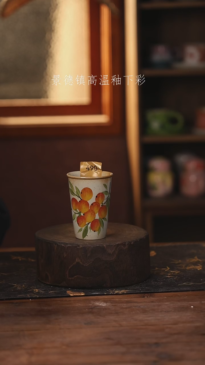 陶瓷景德镇高温釉下手绘陶瓷@L490@