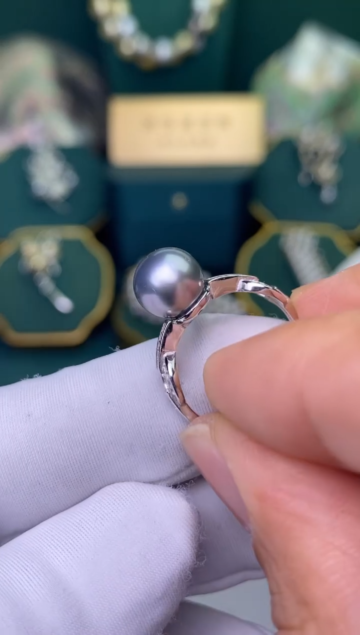 【闪购商品】海水珍珠戒指银S925镶嵌1