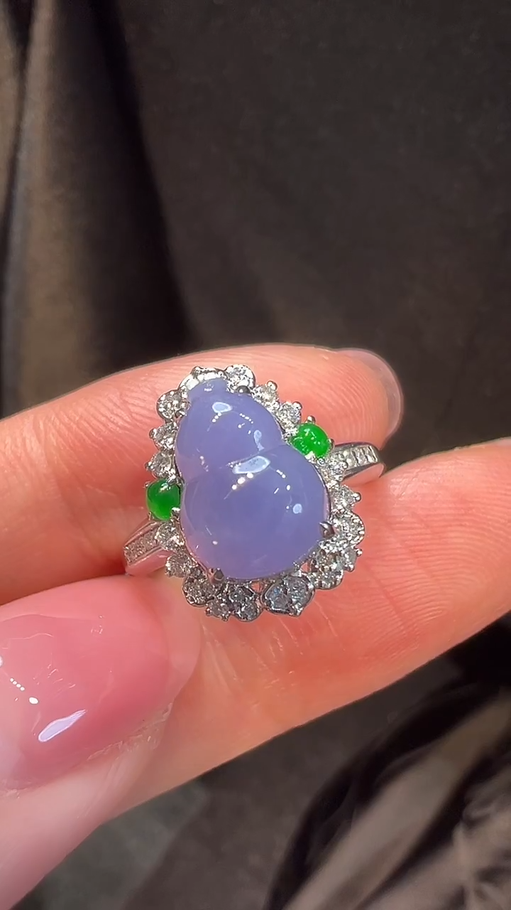 18K金镶嵌戒指翡翠L6