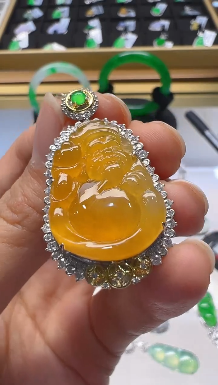 【闪购商品】翡翠吊坠(不含链)18K金镶嵌多样性团购发一件