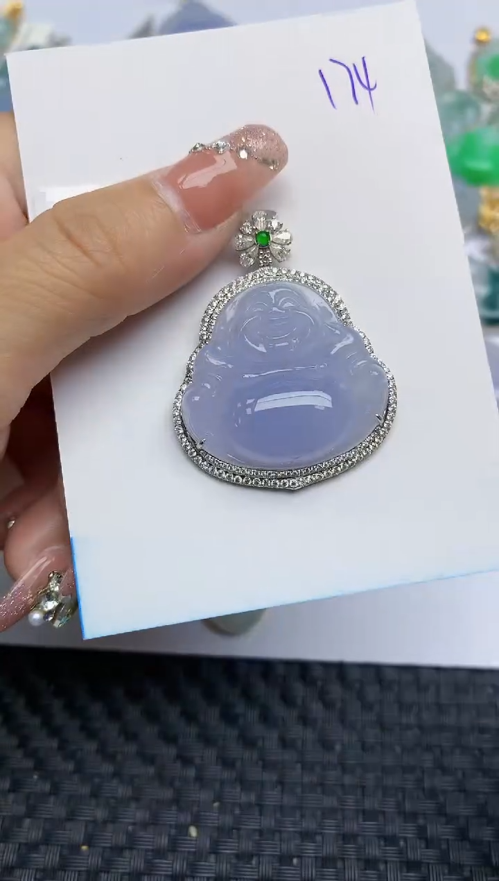【闪购商品】翡翠颈饰18K金镶嵌天然A货翡翠 174