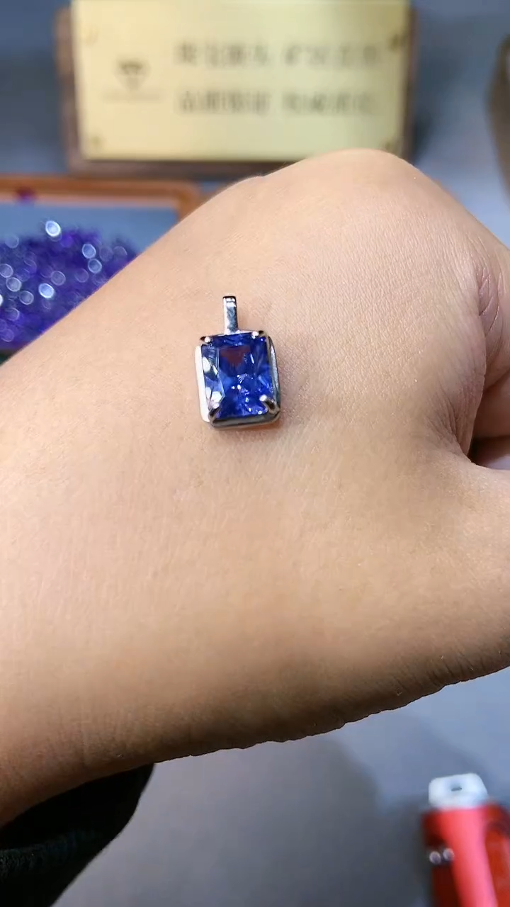 【闪购商品】蓝宝石颈饰银S925镶嵌354