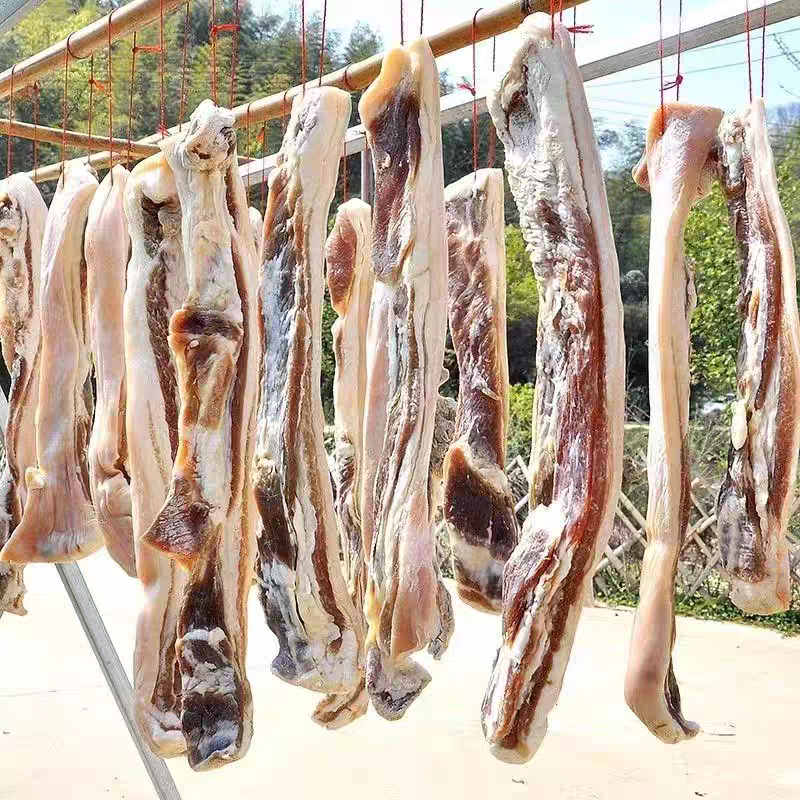 【顺丰包邮试吃半斤】农家手工安徽特产日晒风干带花土猪腊肉咸货