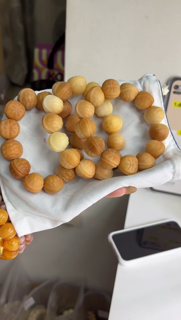 手串菩提根/象牙果沐h35干磨富甲18*19mm手串随机