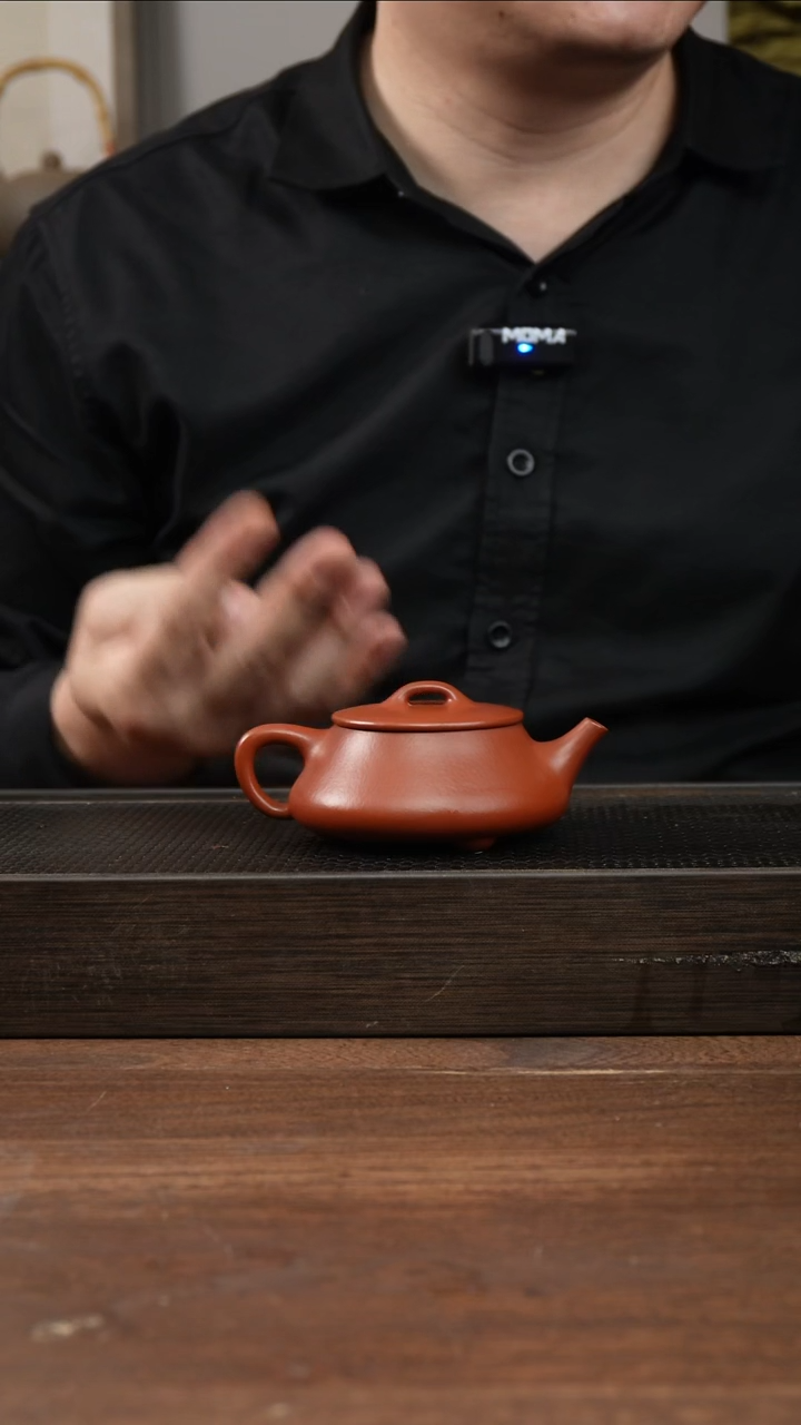 茶杯紫砂朱泥光明石瓢      130CC 