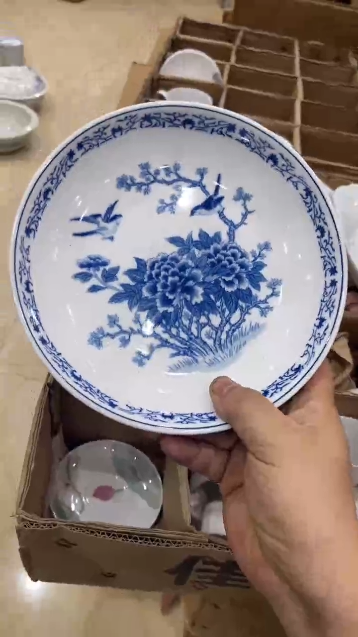 想*了8寸深盘湖南醴陵釉下五彩陶瓷