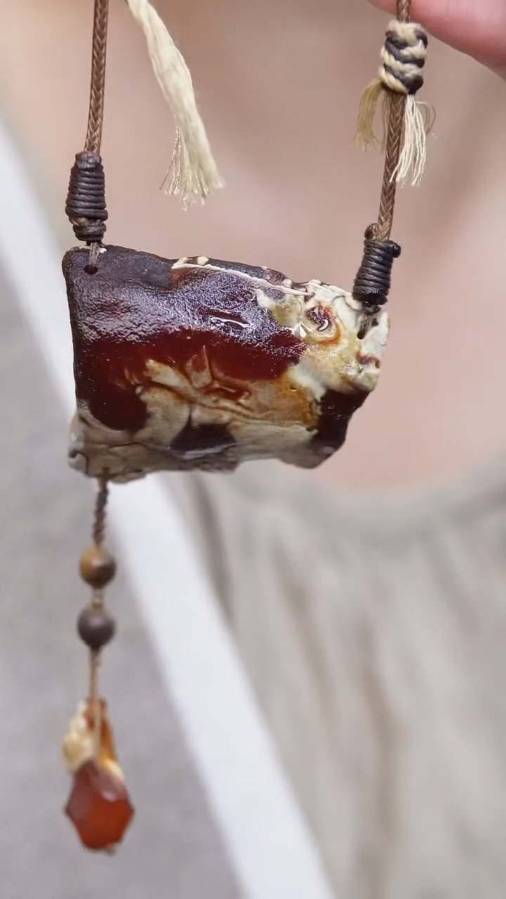 琥珀颈饰未镶嵌蜜蜡锁骨链