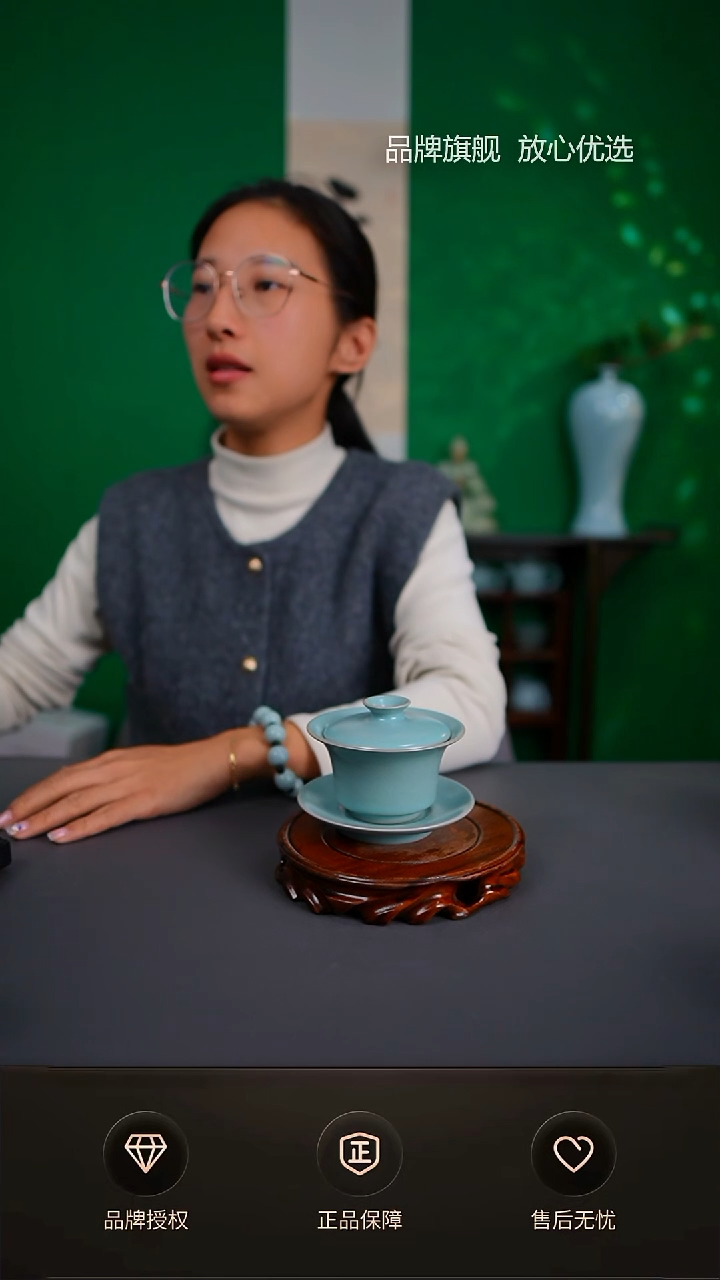 【闪购商品】一级仿古小马蹄盖碗