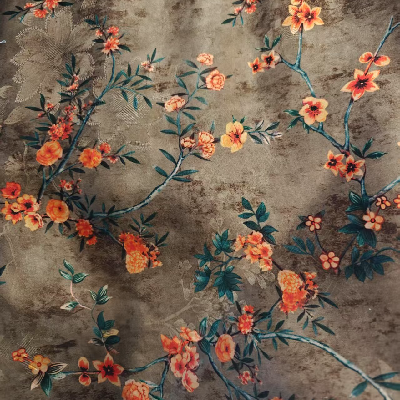 （喜物定制红云纱）16/ 高品质红云纱面料 （100%桑蚕丝）