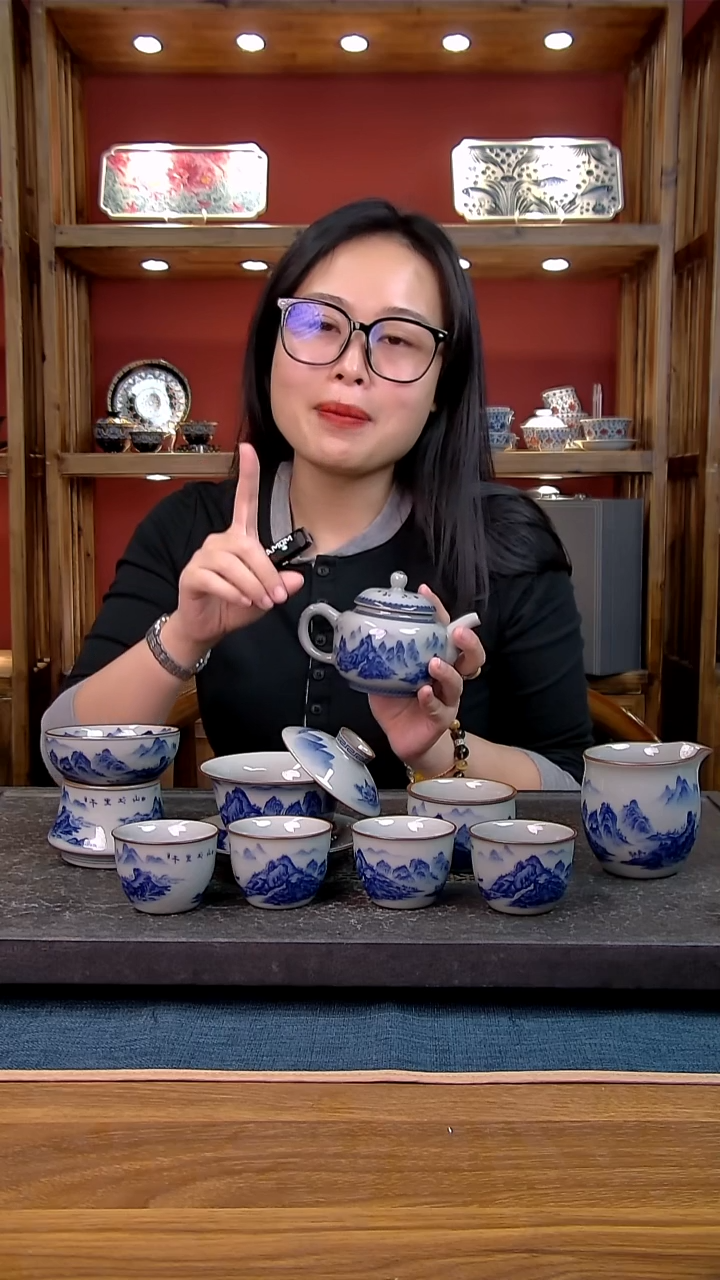简装家用款9件套 老陶泥开片纹陶瓷茶具