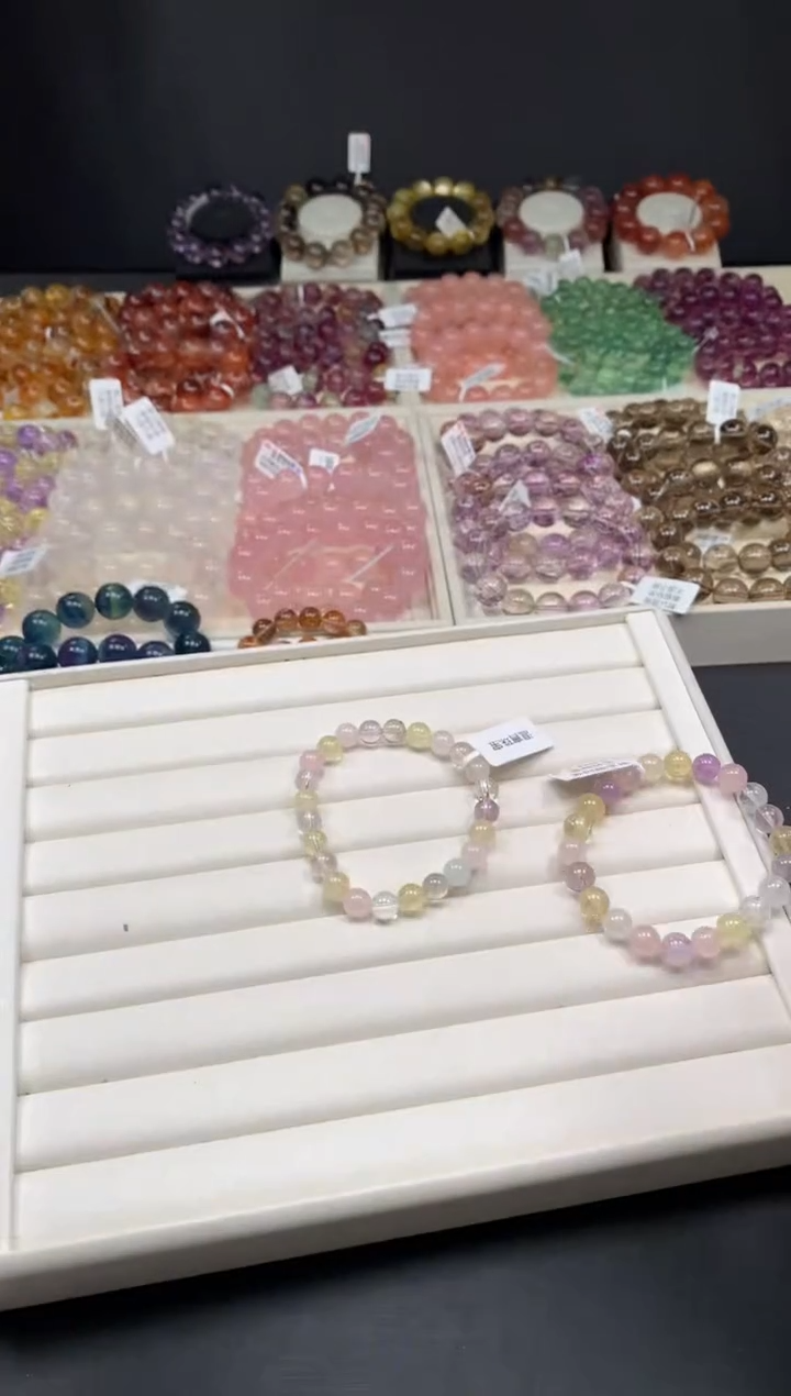 【闪购商品】水晶手链未镶嵌多巴胺8mm，A25