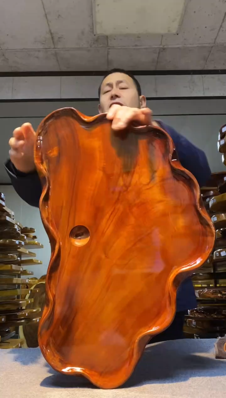 实木原木茶盘 一物一拍(不含配件）