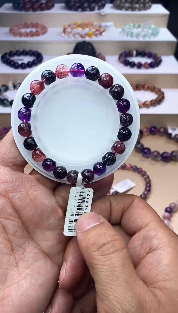 【闪购商品】水晶手链未镶嵌黑加仑超七单圈8m+