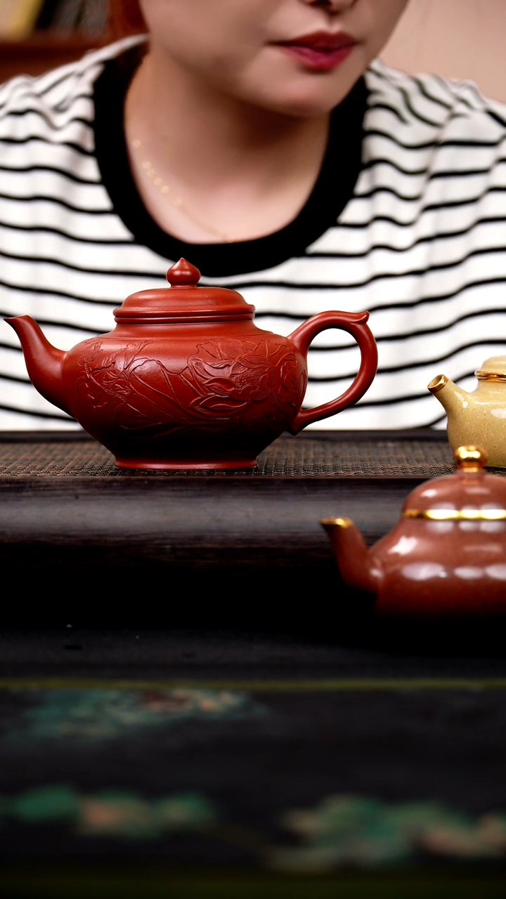 茶壶紫砂用****6笑樱 大红袍 