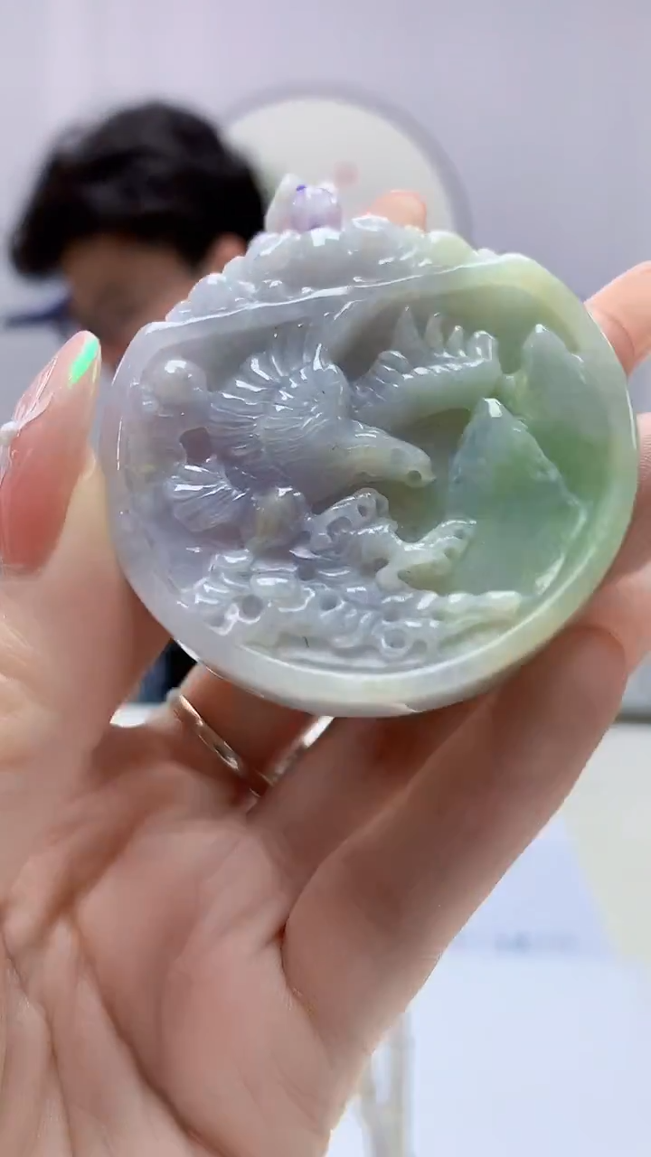 【闪购商品】定制翡翠未镶嵌4688DD-毛货挂件97