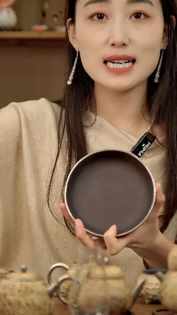 言野手作 粉引仿古三足壶承