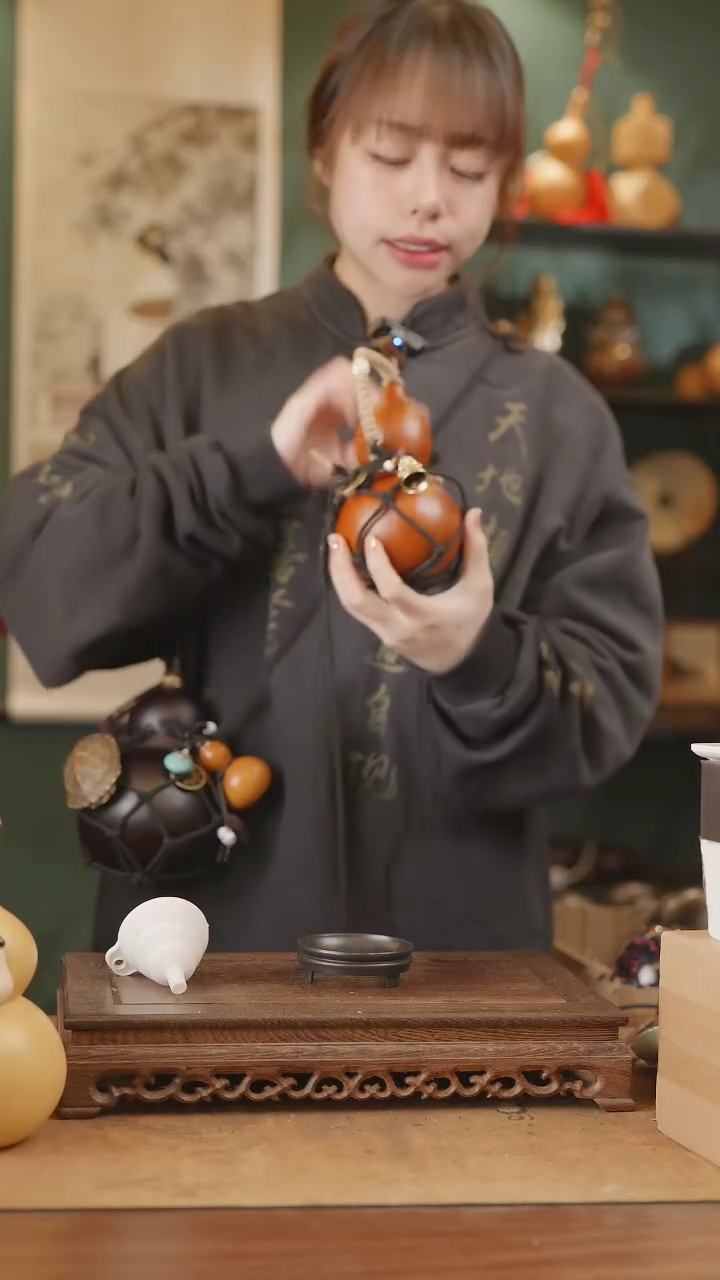 【闪购商品】112号精品天然大漆工艺防渗内胆酒葫芦~