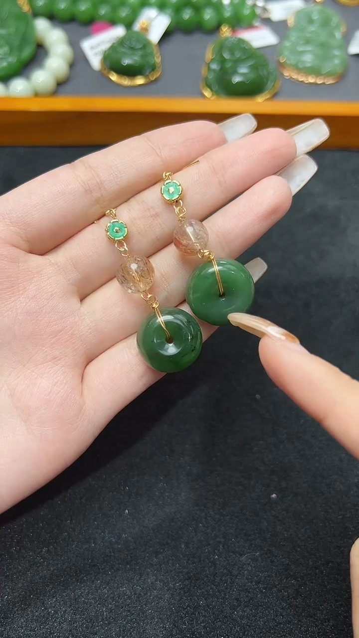 【闪购商品】和田玉耳饰未镶嵌53