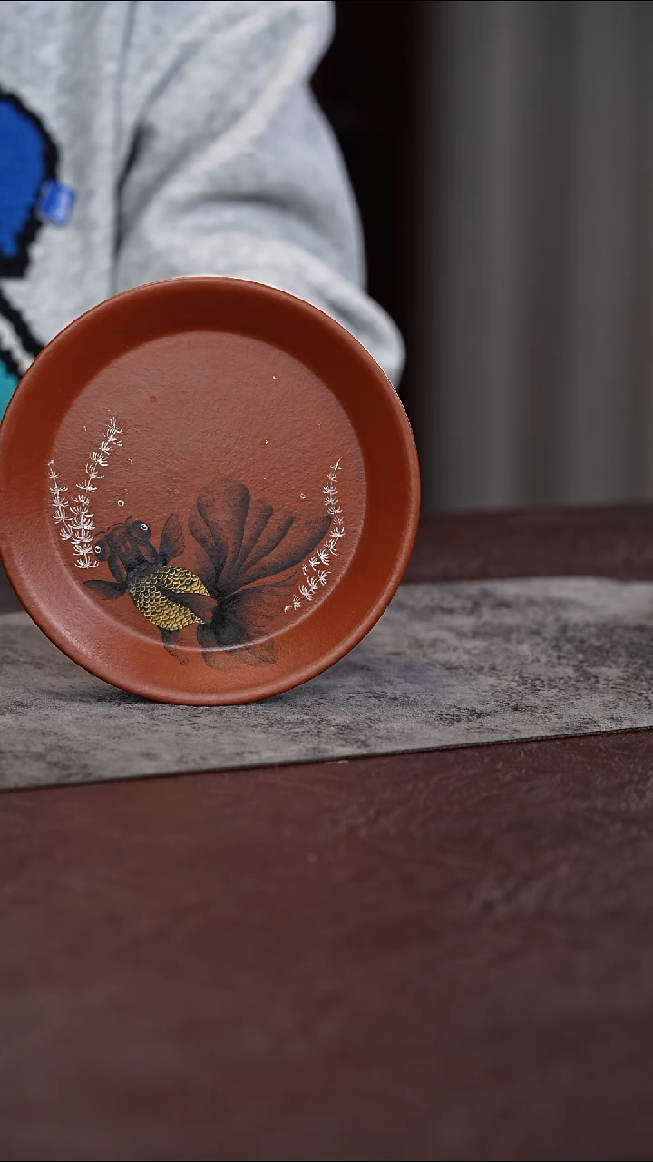 茶杯紫泥朱泥金银黑金鱼壶承