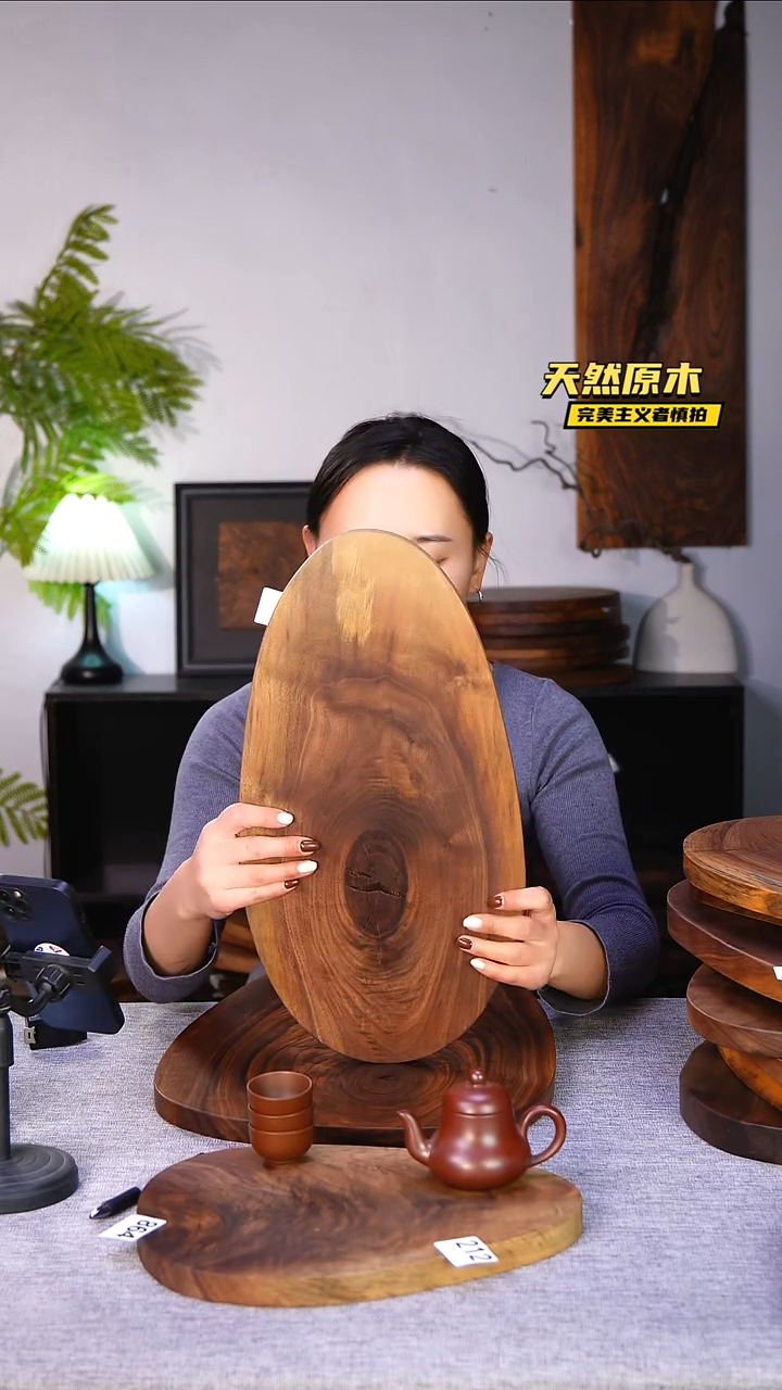 木北美黑胡桃原木.干裂疤结不属于商品质量问题完美主义者慎拍