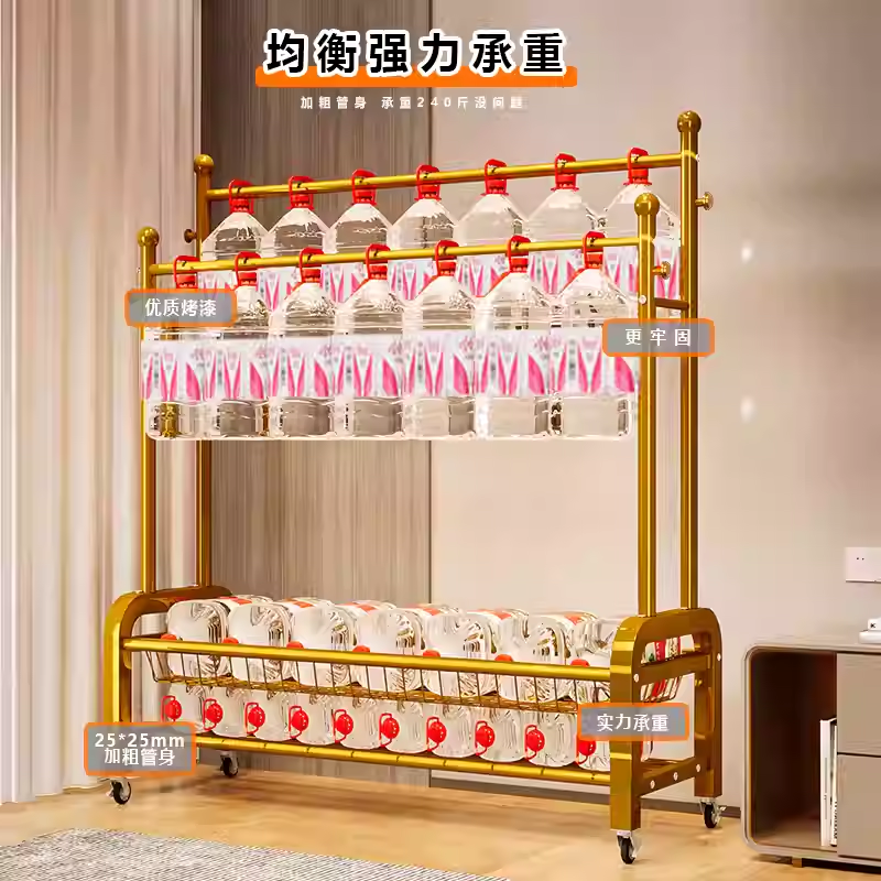 【品质至上】双杆纯色可移动便携简易衣帽架家用晾衣架牢固强力