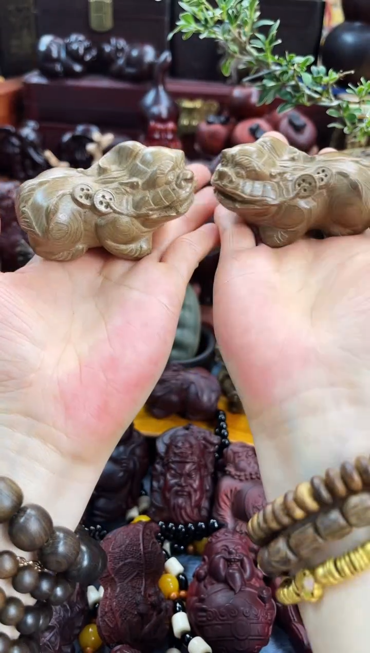 木金丝楠木貔貅一对（直播间）