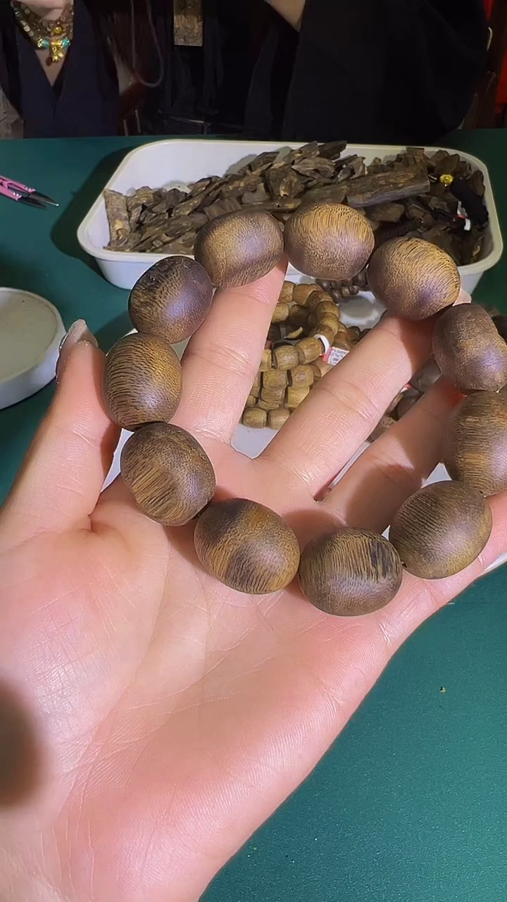 【闪购商品】沉香手串沉浮天然老料留疤单圈母树21