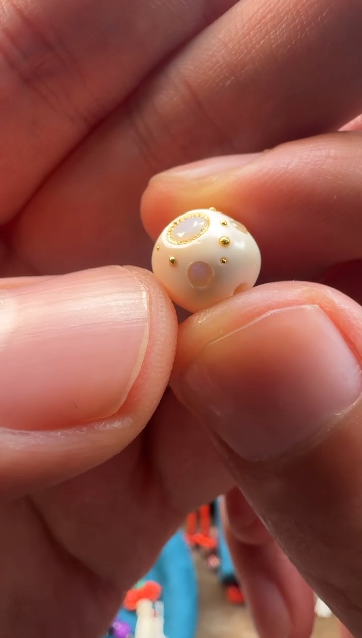 把件猛犸象牙星辰单珠9+mm