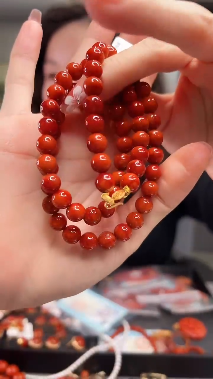 【闪购商品】南红玛瑙项链未镶嵌8mm