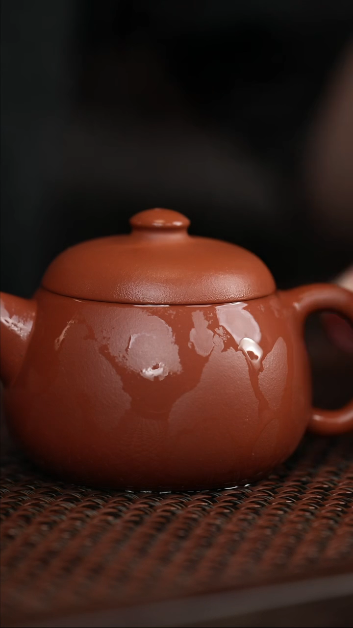 【闪购商品】紫砂茶壶朱泥宽口文旦