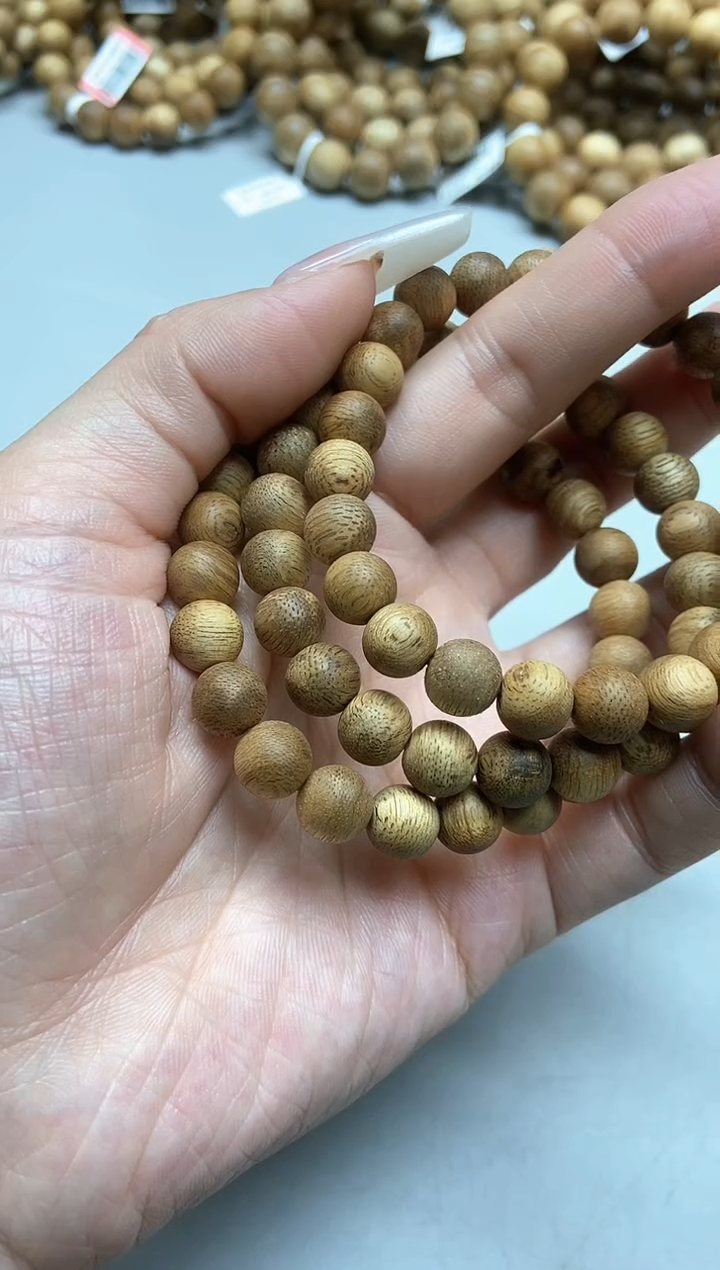 【闪购商品】沉香手串菩萨棋圆珠单圈0.9虫漏多样性发其一