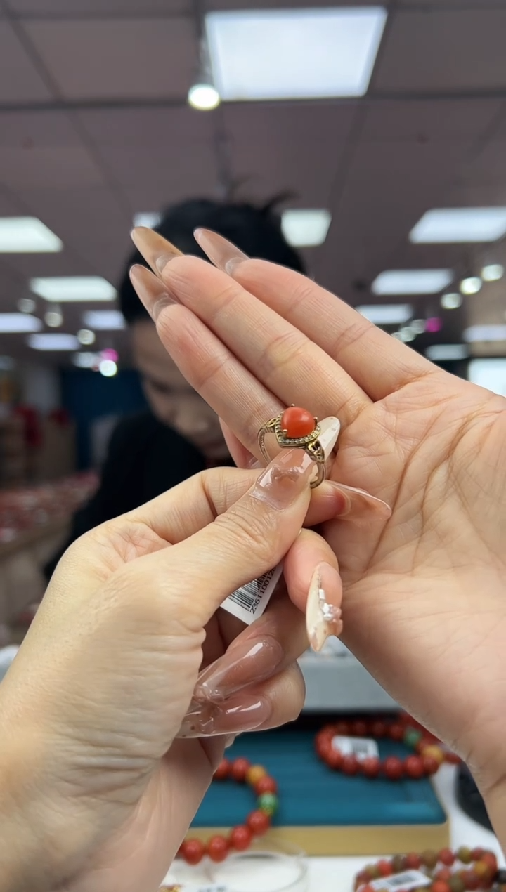 未镶嵌戒指南红玛瑙1.3-（多样式发一）