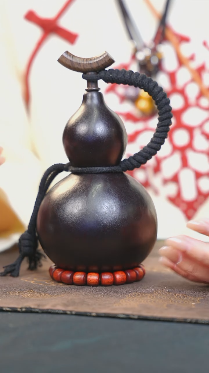 【闪购商品】DD151大漆酒葫芦不包手串及旋转底座