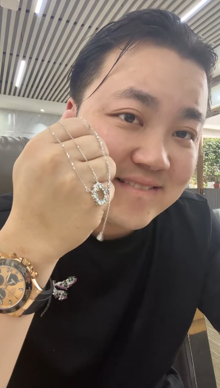 翡翠银S925镶嵌颈饰项链