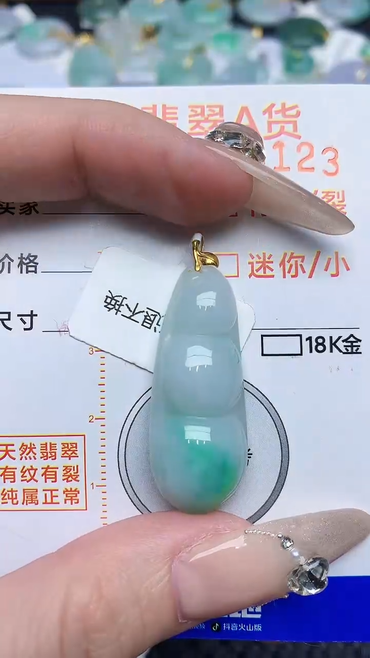 【闪购商品】翡翠颈饰18K金镶嵌876787979