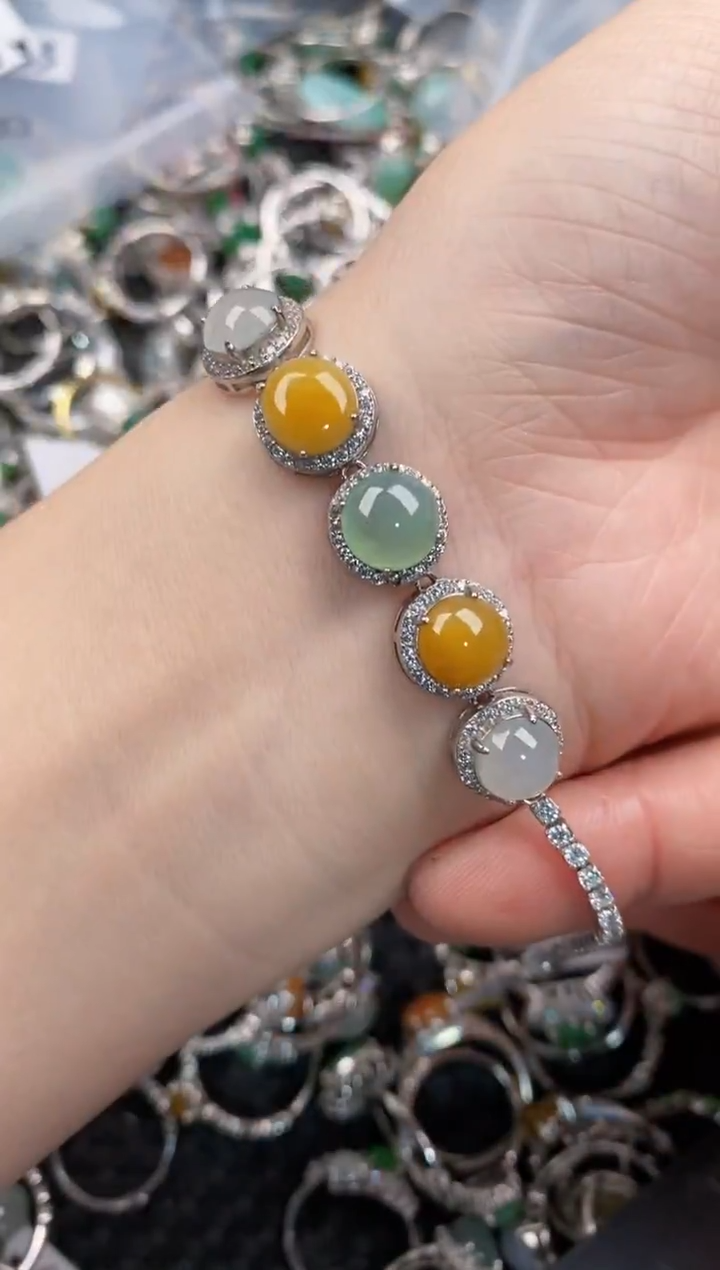 银S925镶嵌戒指翡翠10-10-10     6