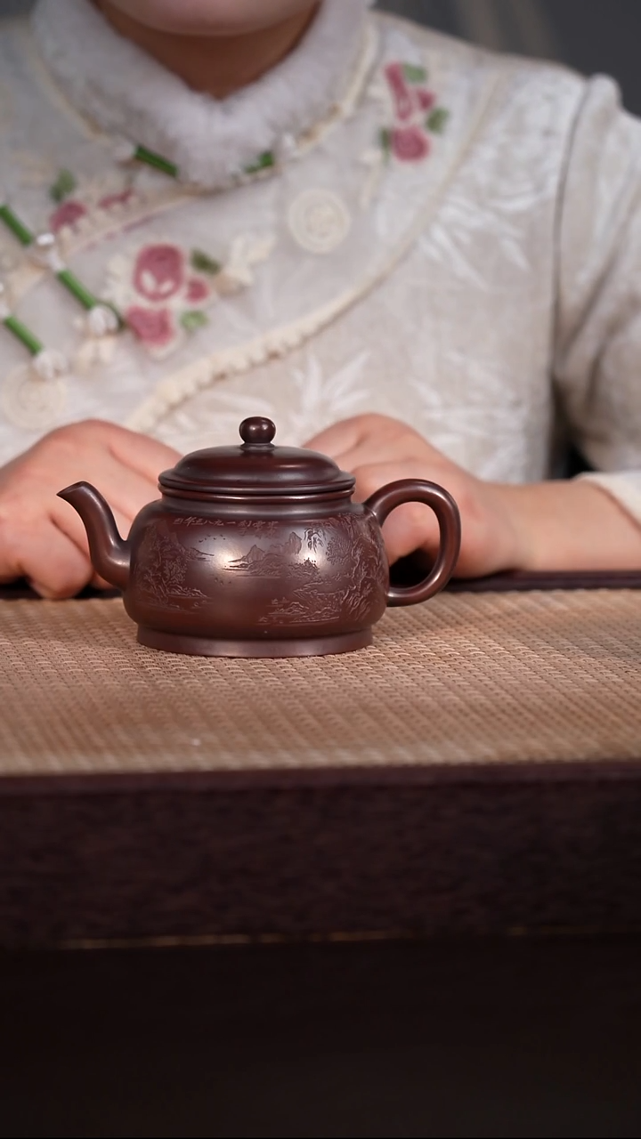 茶壶紫砂龙山紫檀泥 240cc