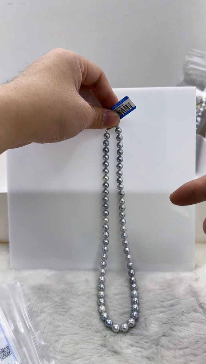 【闪购商品】海水珍珠DA未镶嵌t857 灰珠串6