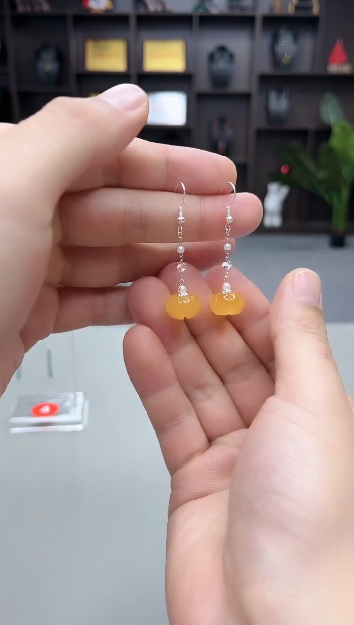 未镶嵌耳饰玛瑙/玉髓W06