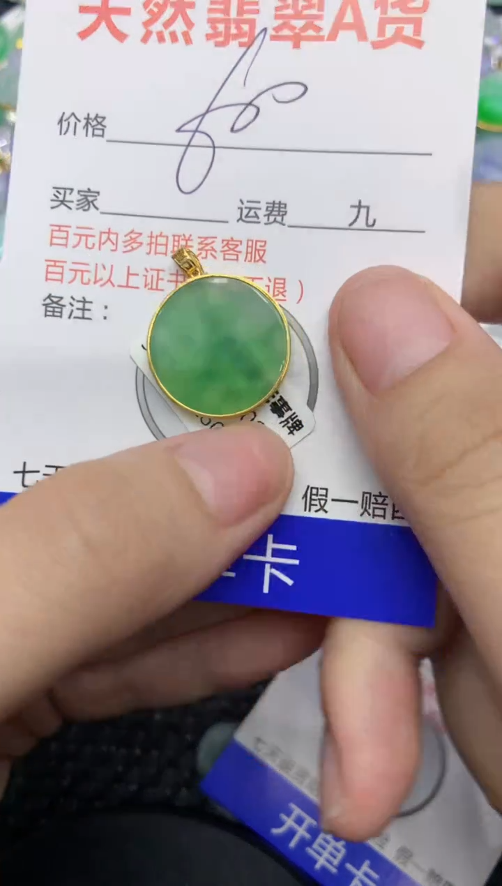 【闪购商品】翡翠颈饰18K金镶嵌111111111111