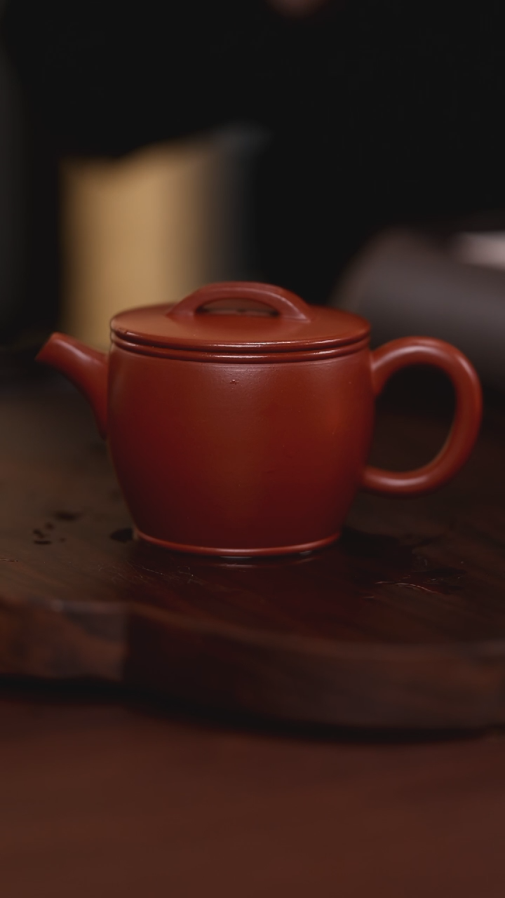 【闪购商品】紫砂茶壶707  朱泥  汉瓦  130cc