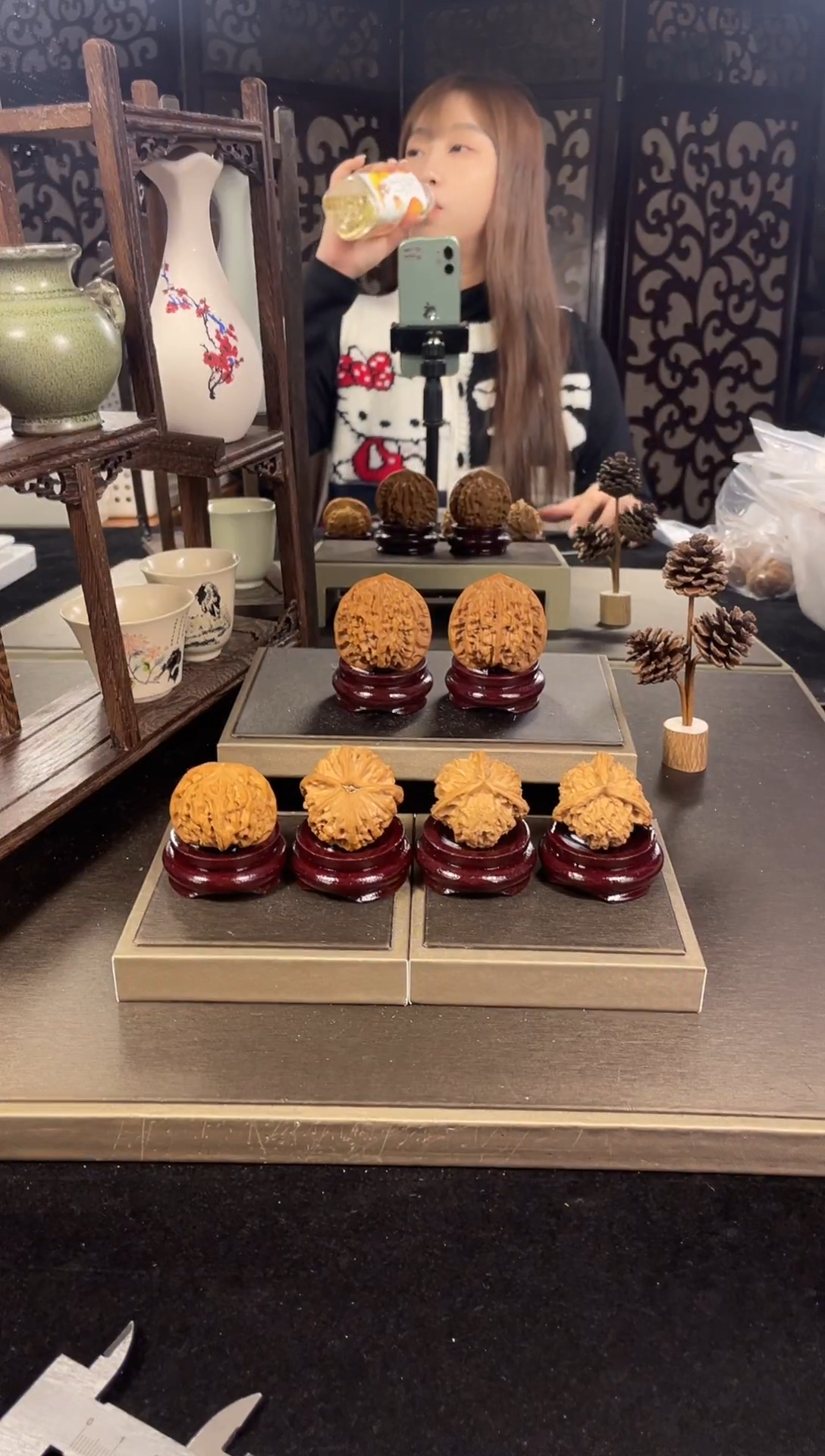 【闪购商品】文玩核桃把件宫灯42尺-38