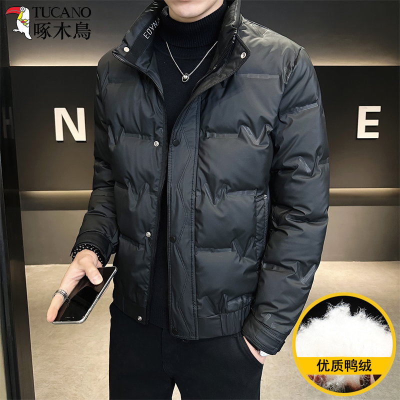 TUCANO/啄木鳥男士羽绒服保暖休闲立领冬季潮流时尚加厚夹克外套