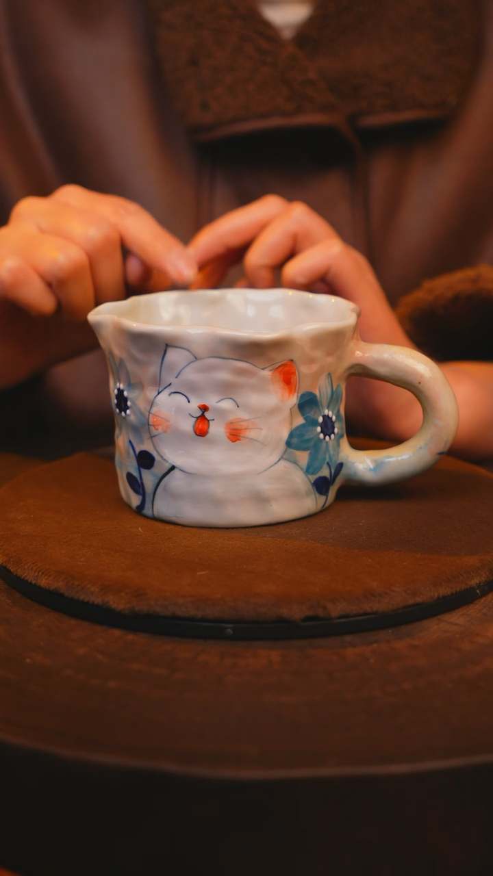 【闪购商品】瓷片景德镇手绘瓷器高温釉下彩----