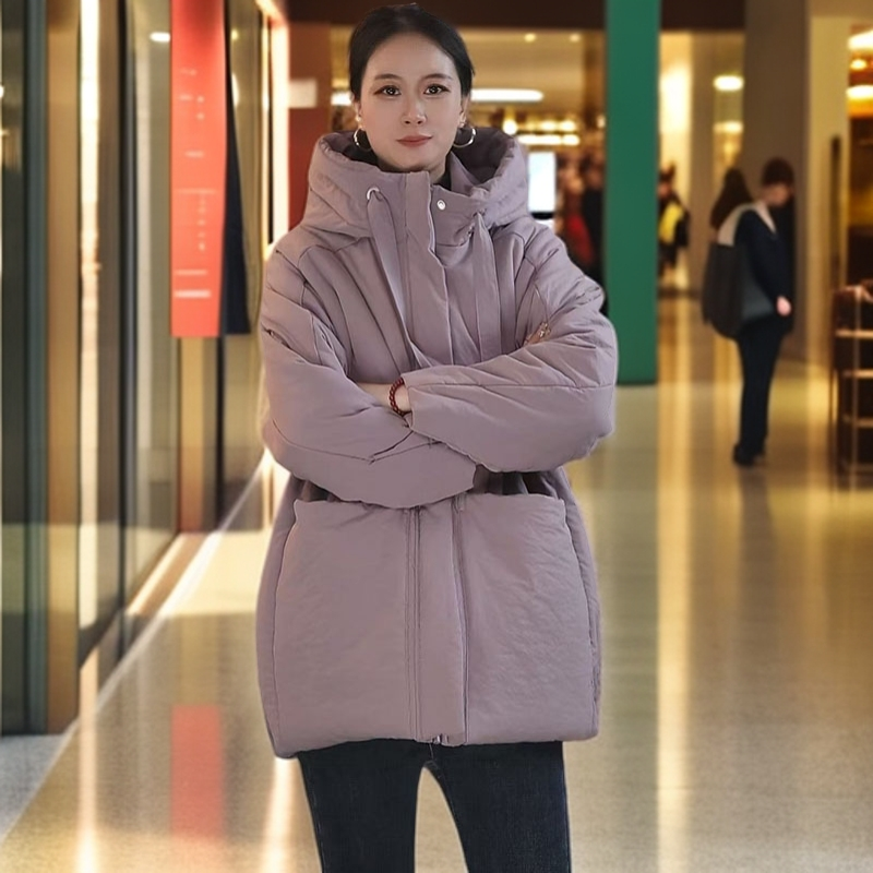 【芳姐家】2025年百搭休闲秋冬时尚潮流女士大码女装棉衣棉服