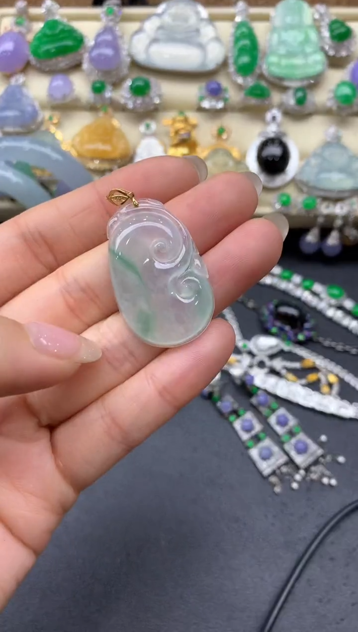 【闪购商品】翡翠颈饰18K金镶嵌253-中国好珍宝